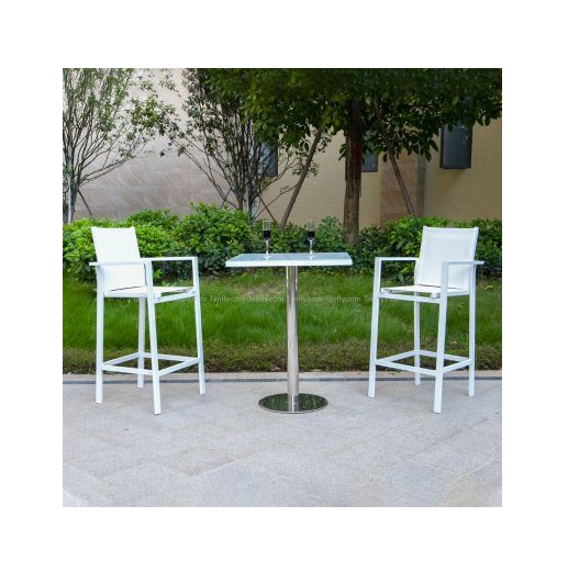 High Quality Outdoor Mesh Sling Bar Stool And Bar Table Set
