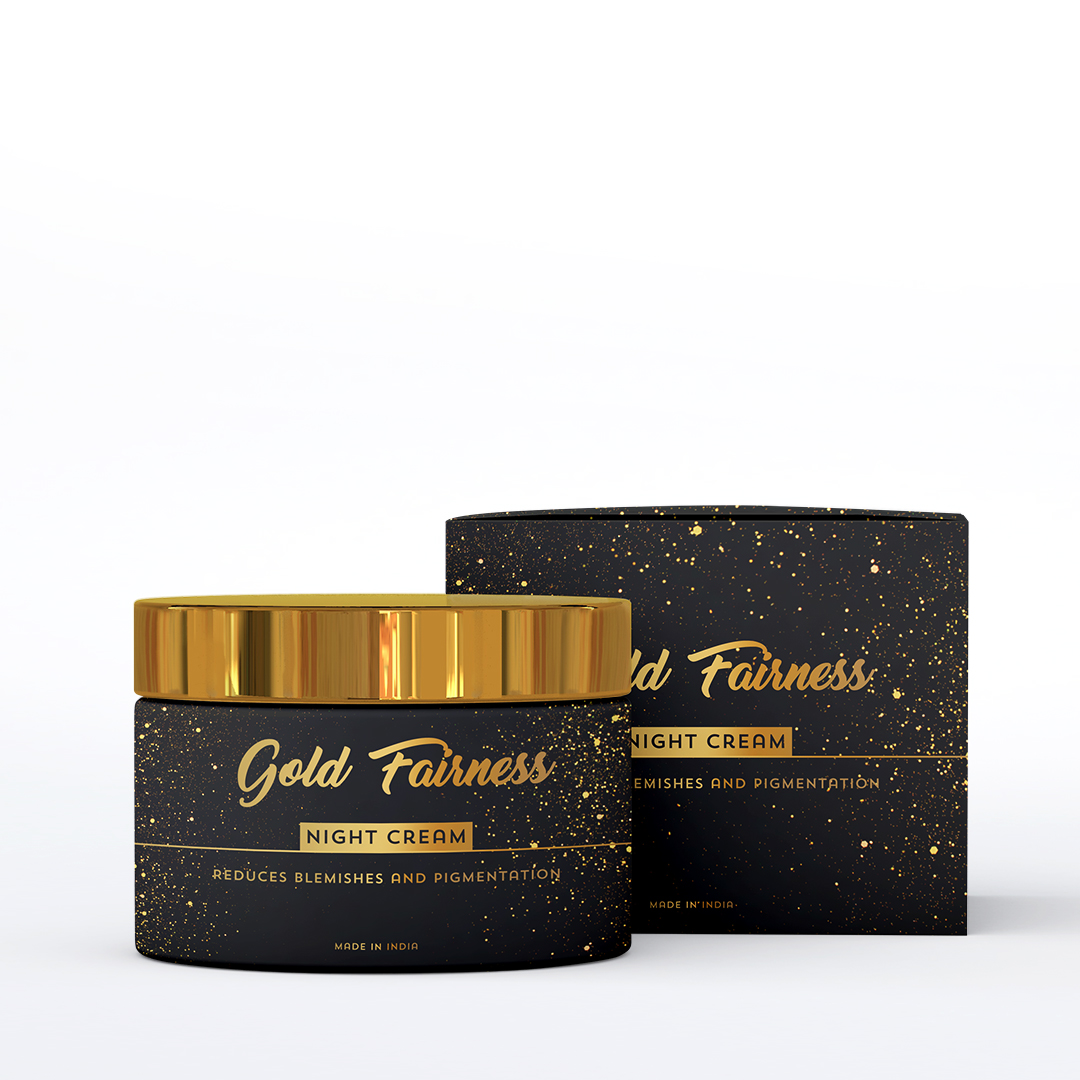 Восстанавливающий Крем для лица с фирменным брендом 24K Gold Night Skin, Осветляющий и восстанавливающий