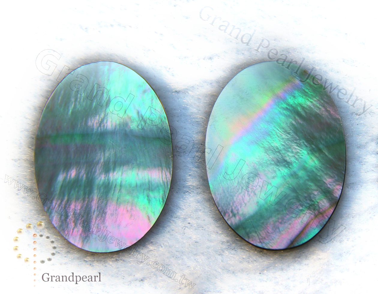 Black MOP Slice - Oval 13x18mm, Mother of Pearl Disk, Loose Gemstone