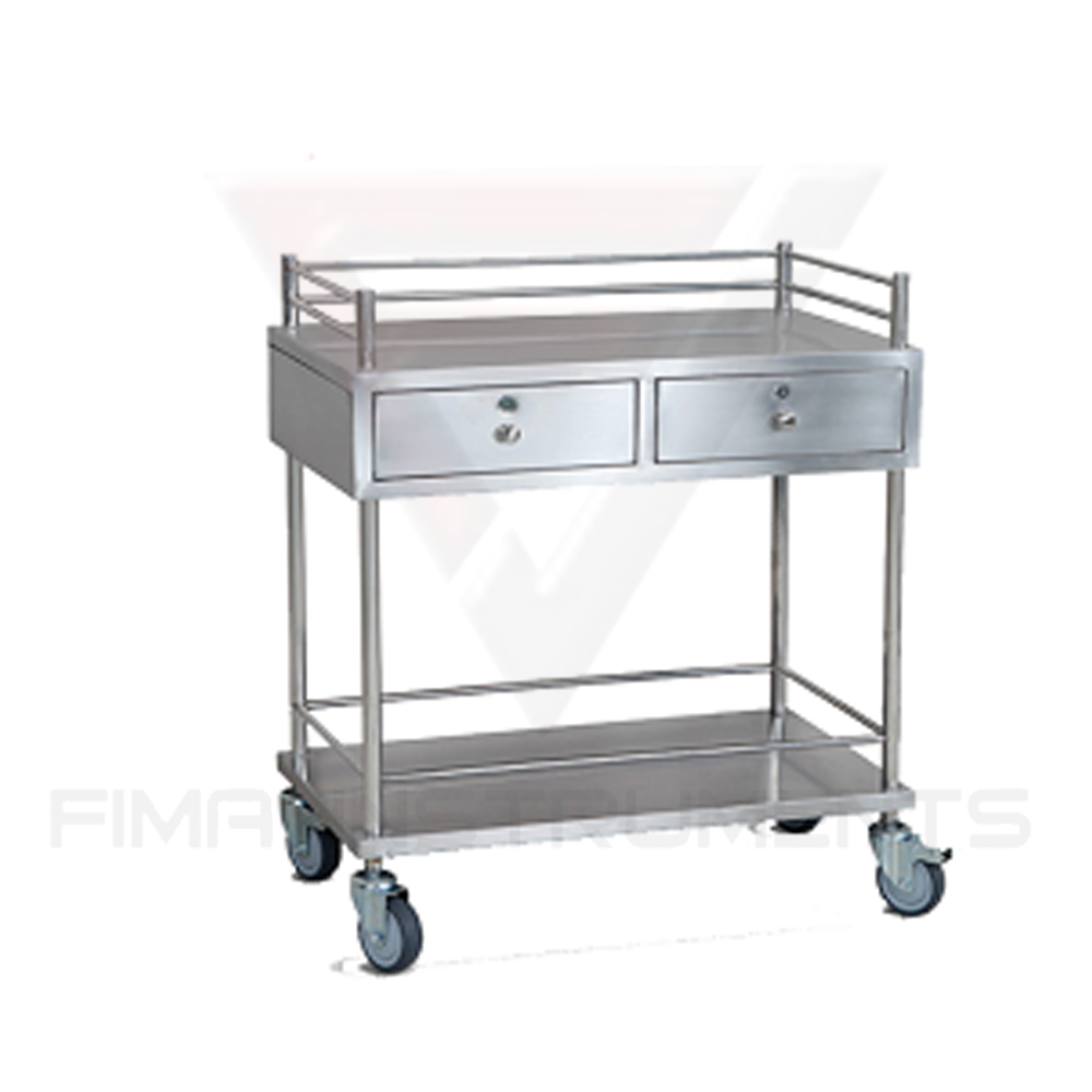 Hot Sale Hospital Medicine Dispense Trolley With Drawer And Wheels