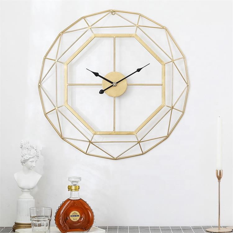 Nordic Minimalist Light Luxury Retro Geometric Iron Art Home Wall Decoration Wall Clocks