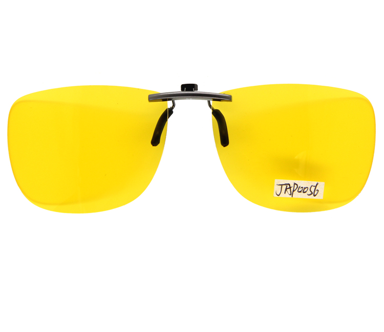 JAP0056 Night Vision For Driving Yellow Polarized TAC Sunglasses UV400 With 59-45 Night Vision Goggles Clip on Glasses