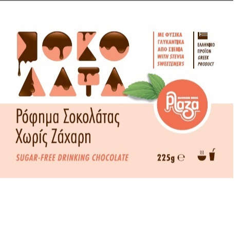 Stevia Drinking Chocolate NO SUGAR High quality 20/22 cocoa chocolata PLAZA EU haccp iso halal