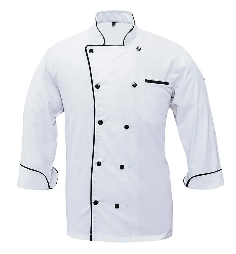 Double Breasted Chef Coats Cook Uniform in Bulk Chef Jackets Restaurant & Bar OEM Service Support Unisex TWILL Poly Cotton