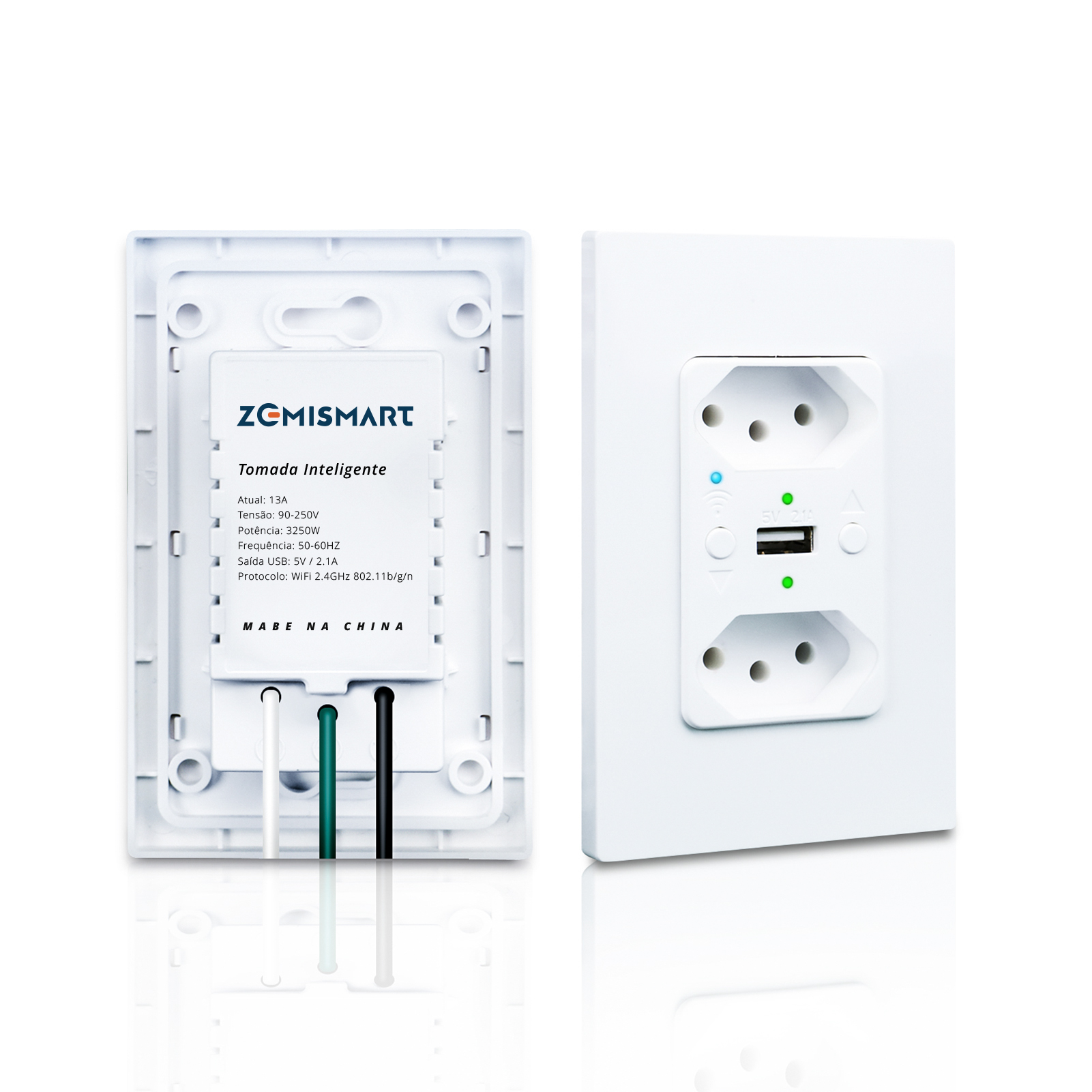 Смарт-розетка Zemismart Tuya WiFi BR с поддержкой Alexa Google Home
