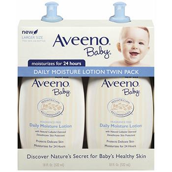 Aveeno детский ежедневный увлажняющий лосьон для деликатной кожи, Бесплатная доставка, 2 упаковки