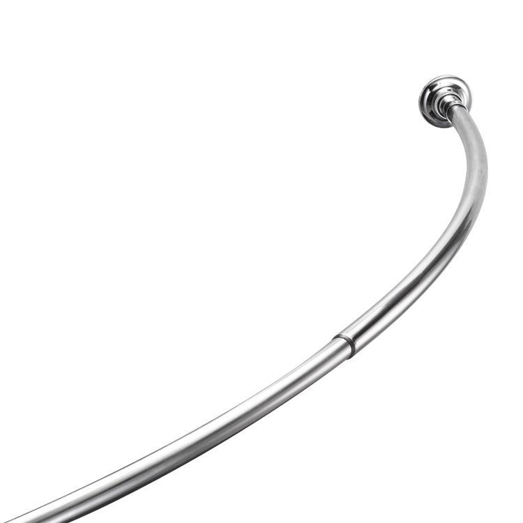 Wholesale hollow Stainless Steel tension shower curtain rod adjustable shower rod