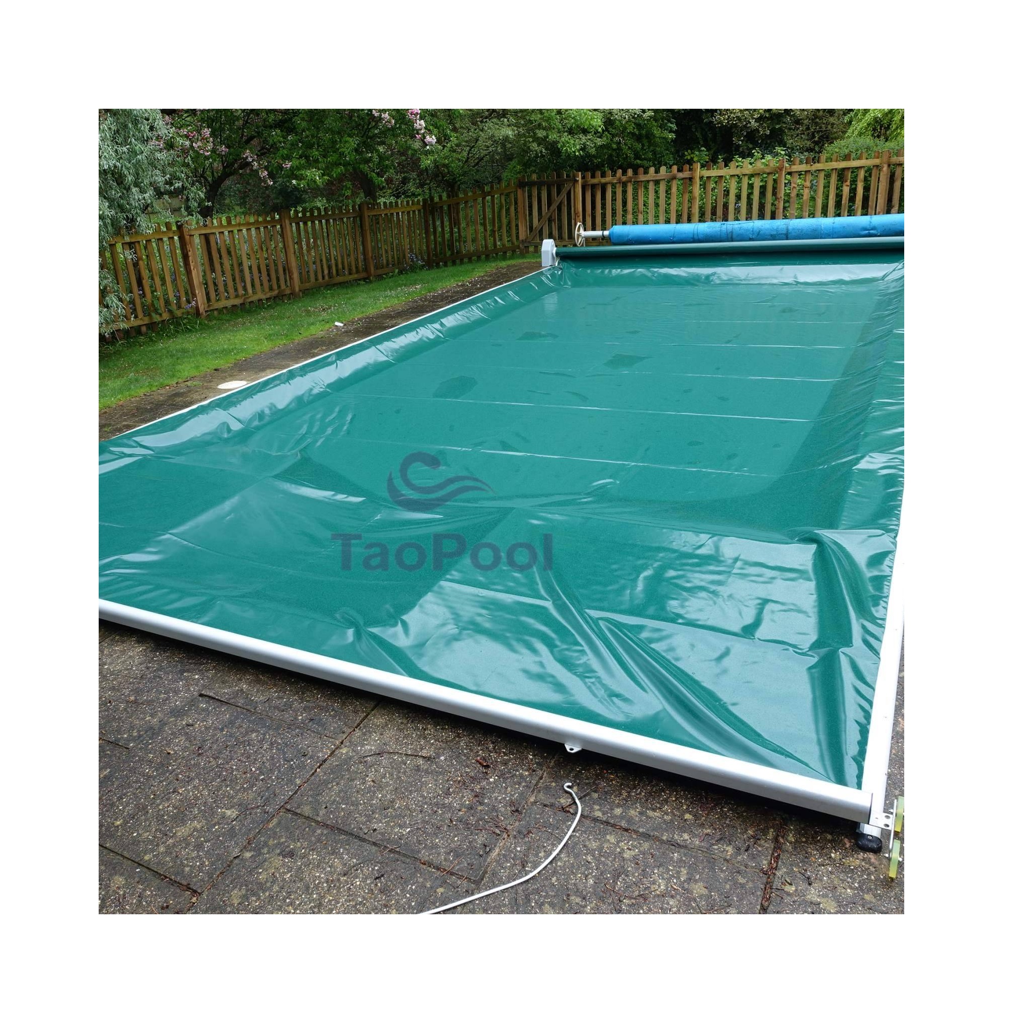 Manual Function PVC Blue Safety Pool Cover