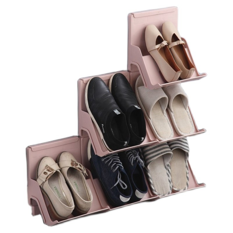 Modern Plastic Shoe Rack Wall Mount Storage Stand Shoe Display Rack VT-10.071