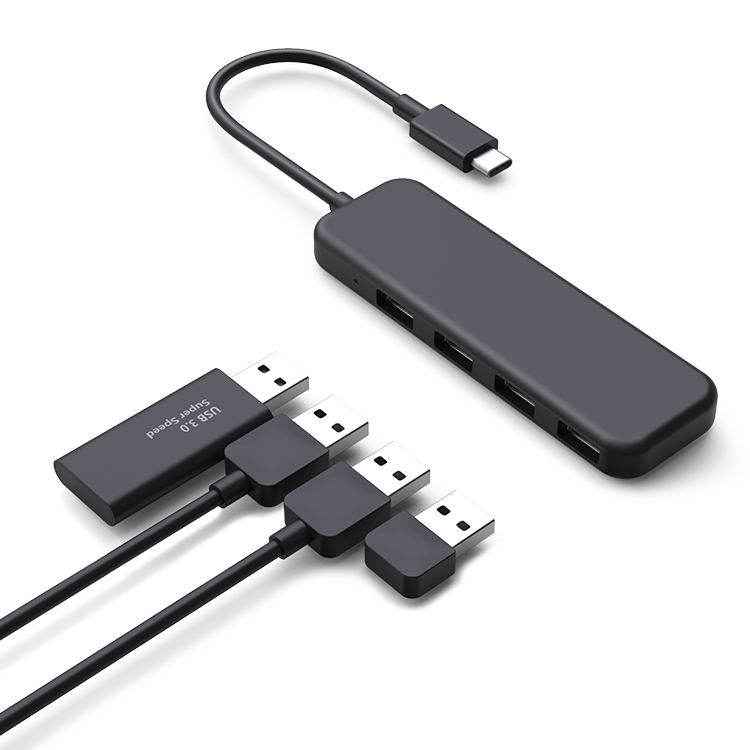 OEM мульти 4 порта USBA Тип c Внешний usb 30 концентратор Разветвитель usb c концентраторы 5 гигабит док-станция для ноутбука концентратор usb