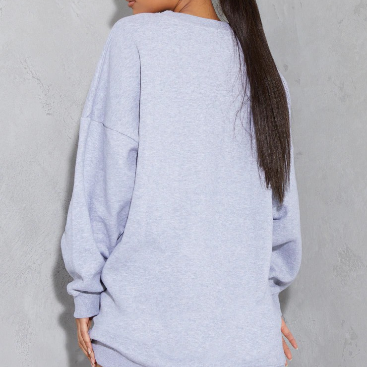 Fleece Custom Blank Womens Drop Shoulder Sweatshirts With long Sleeves