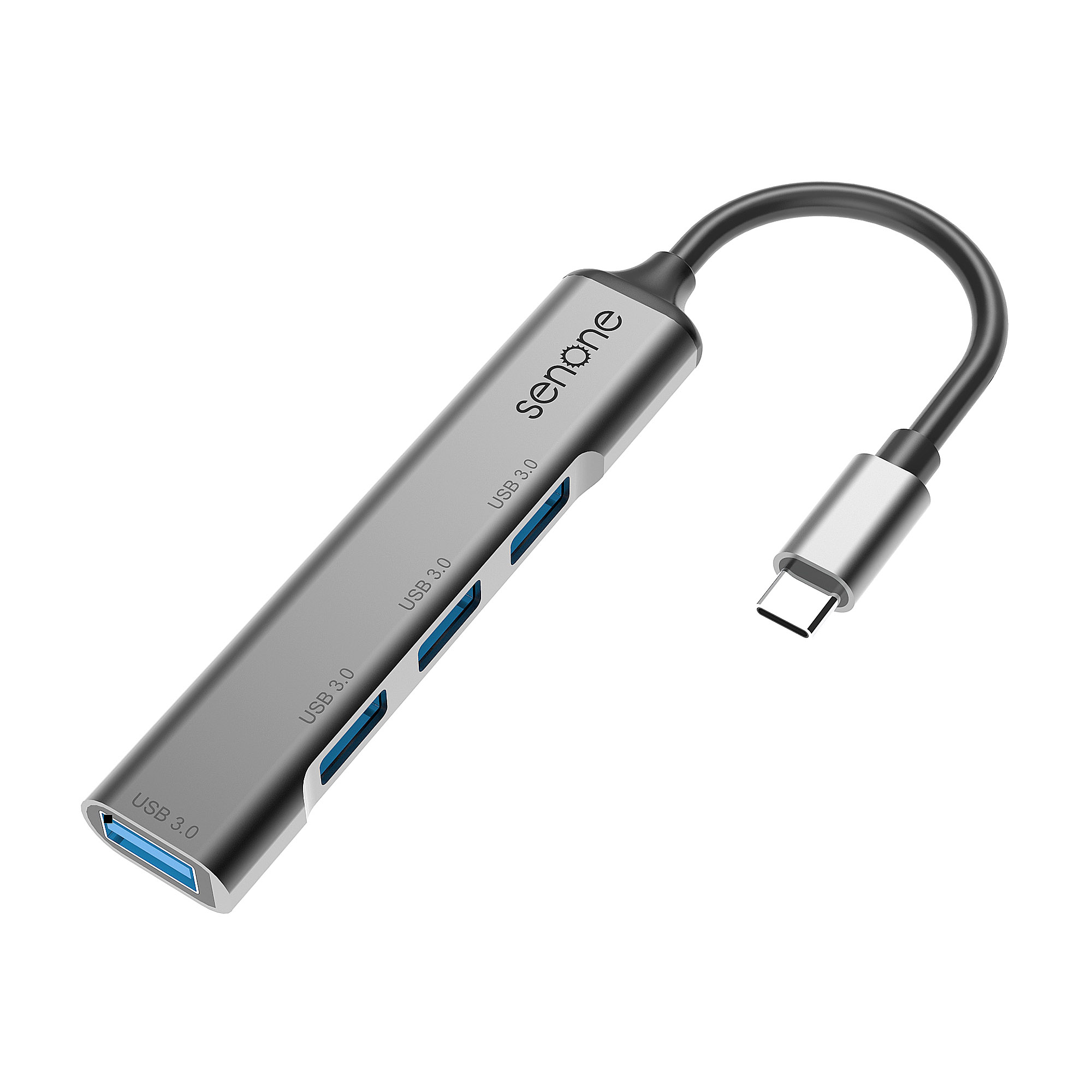 Супер скорость передачи данных HUB адаптер Многофункциональный USB 3,0 хаб 4-в-1 из алюминиевого сплава с разъемом USB Hub