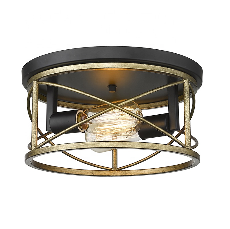 DK-004 2-Light Outdoor ЧЕРНЫЙ и Золотистый металлический утапливаемый кронштейн круглой формы современный дизайн с металлической рамкой