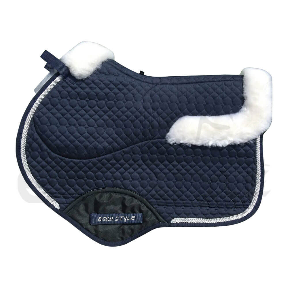 2021 Horse Riding Wool Saddle Pads Close Contact Enchanting Choice Double Cords & Bind High Quality For Full Equestrian Products