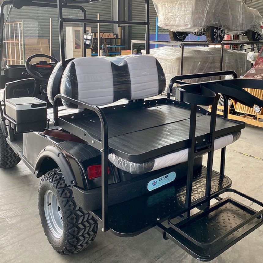 2 three-seat small golf carts Electric four-wheeled sightseeing car