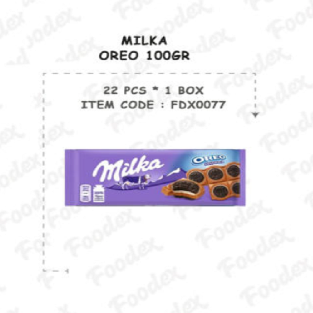 Молочный шоколад MILKA OREO 100 г * 22 штуки * 1 коробка ALP по лучшей оптовой цене, готовый к экспорту