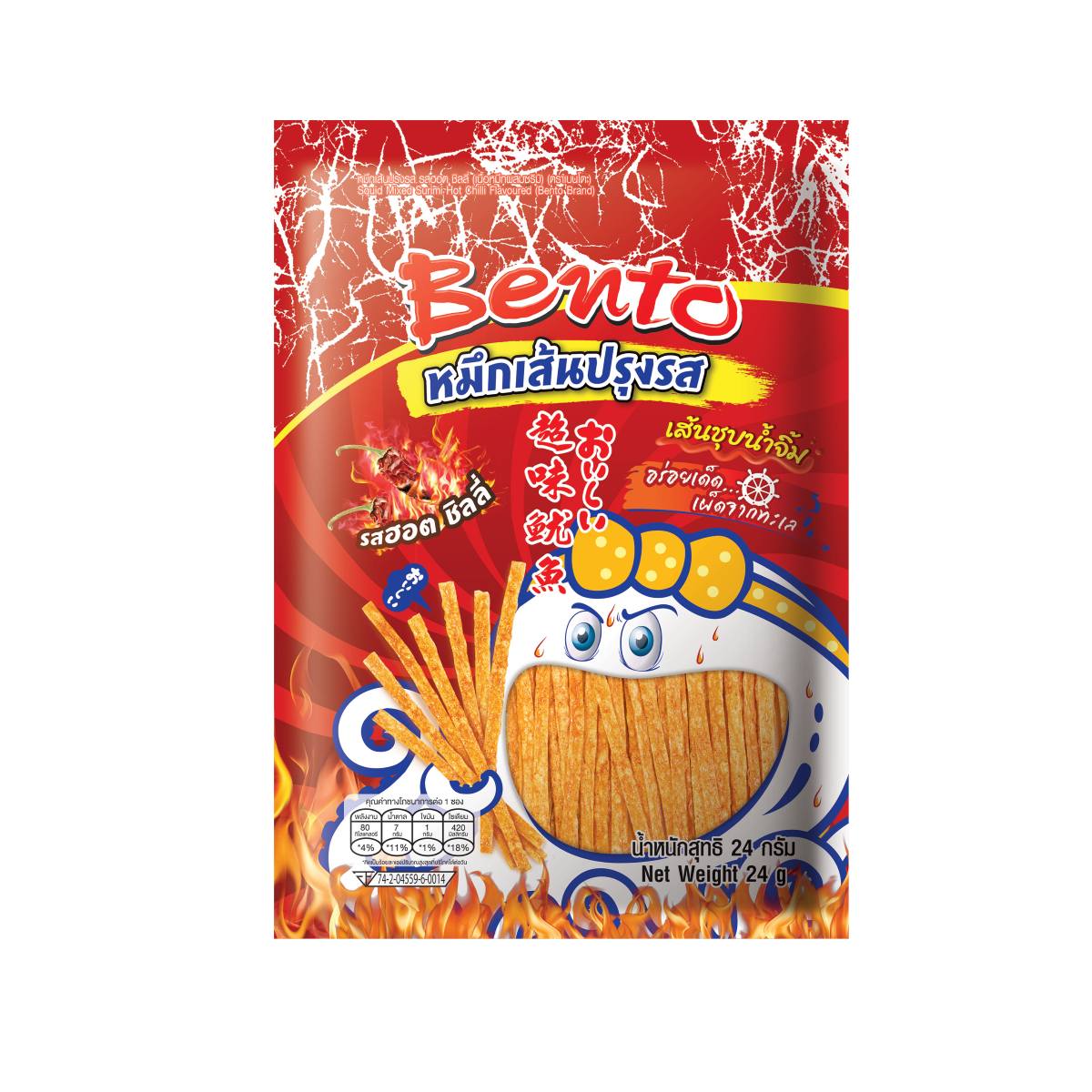 Bag Box Packaging Baked Snacks Style Bento Squid Mixed Surimi (Hot Chilli) Export From Thailand