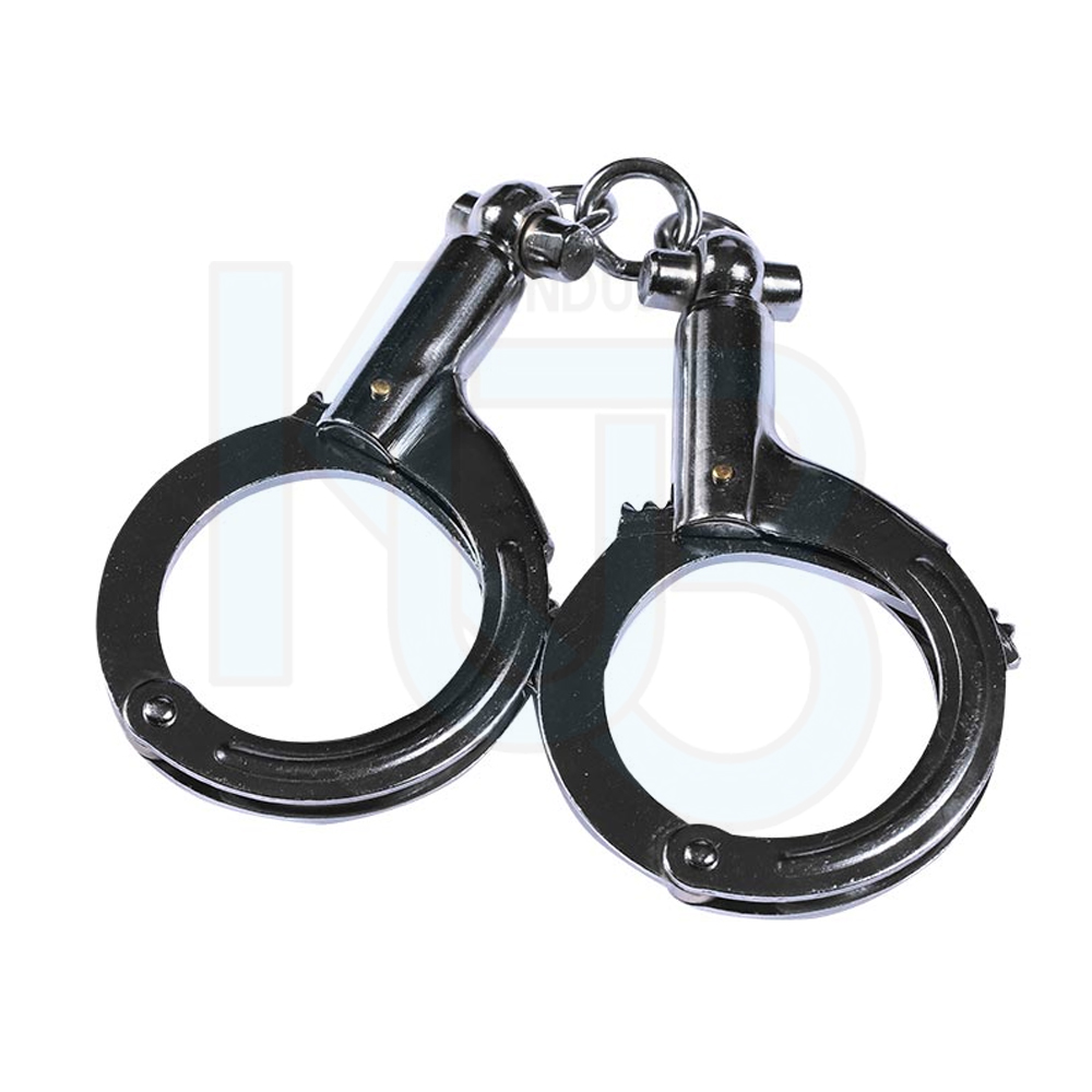 High Quality Carbon Steel Police Handcuffs Folding Metal Handcuffs