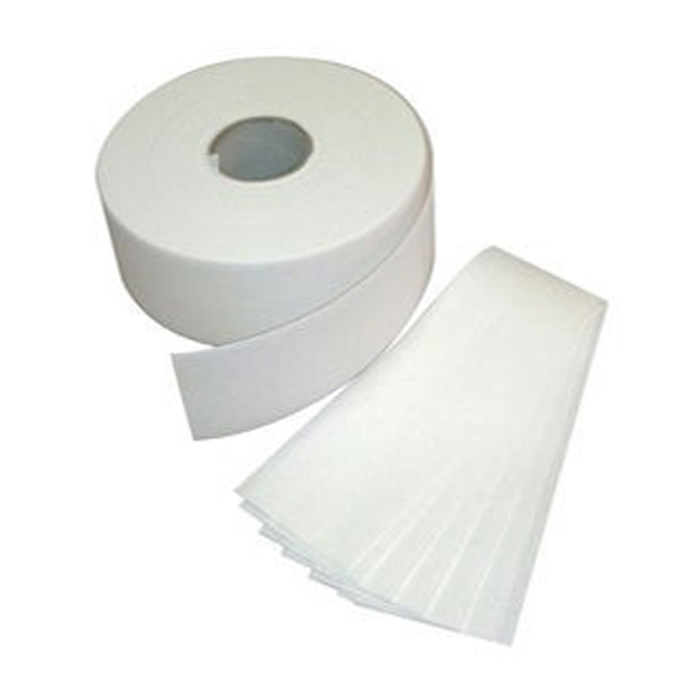 Lint-free depilatory strips in rolls, skin care
