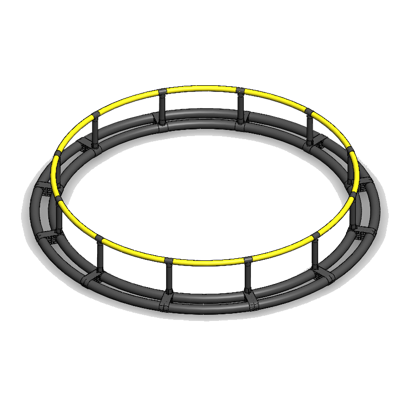 Вьетнамская фабрика, HDPE плавающая круглая клетка, фермерская рыболовная клетка, плавающая черная рамка, квадратный материал, оригинальная форма сетки