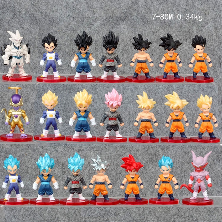 21 стиль Симпатичные Dragon Ball Z Аниме Пользовательские мини маленькие дети коллекция Гоку Гохан ПВХ Фигурки игрушки набор