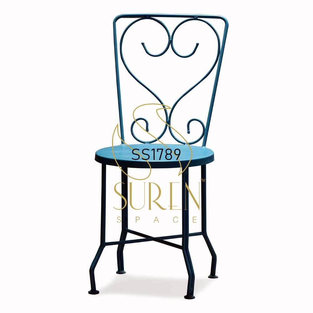 Bent Metal Garden Outdoor Chair Design Retro Metal Iron Bent Chair Design for Garden Patio Balcony Outdoor Furniture