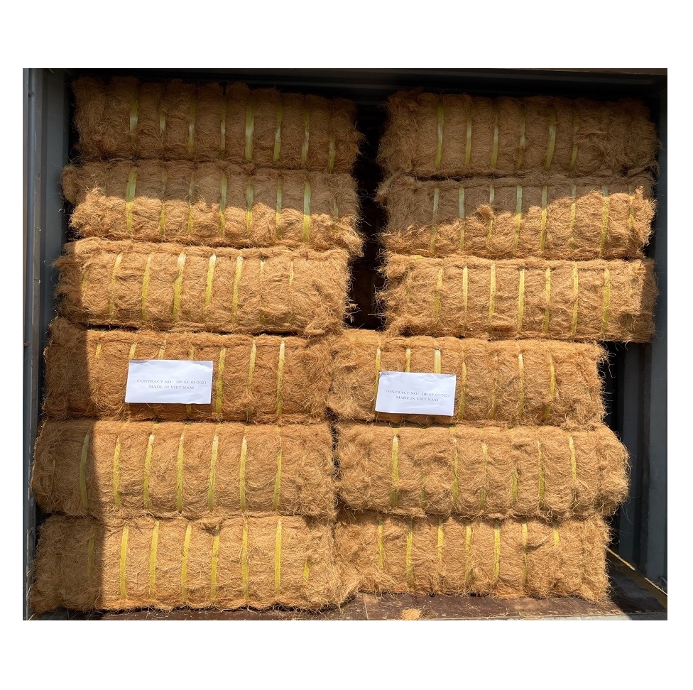 Coconut Fiber 100% Natural Coconut Fiber for mattress production Premium quality Brownish yellow made in Viet Nam