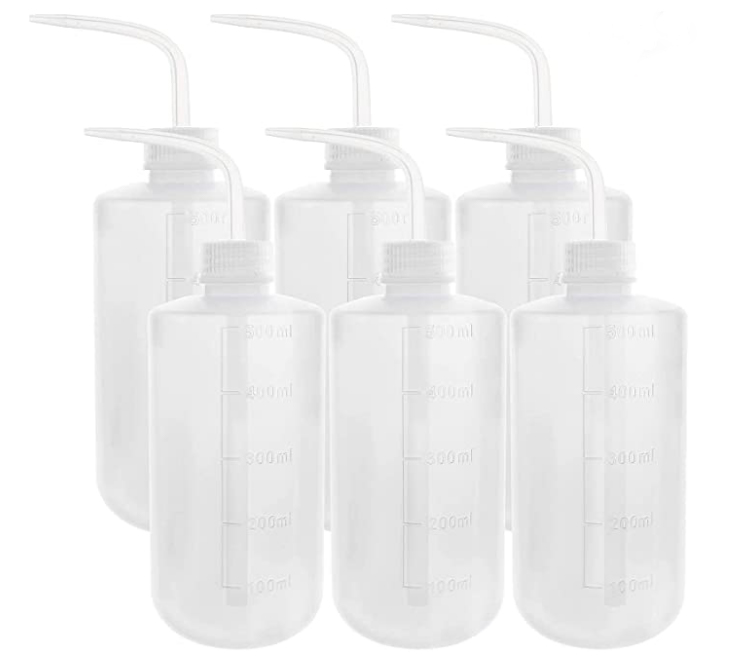 LDPE Lab Squeeze Bottle 250ml 500ml 750ml 1000ml Plastic Squirt Bottle with Narrow Mouth and Scale Labels