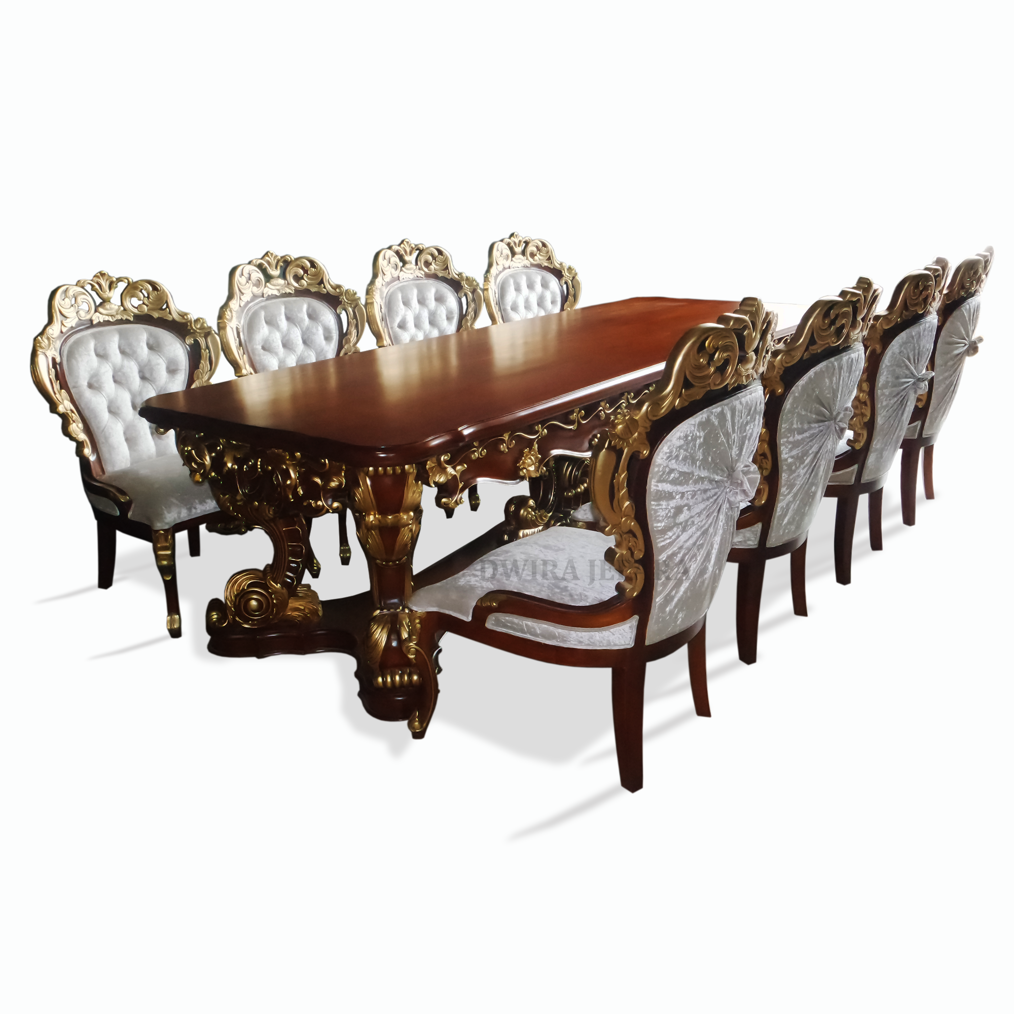Luxury Heavy Carved Royal Dining Table Set 10 Chairs