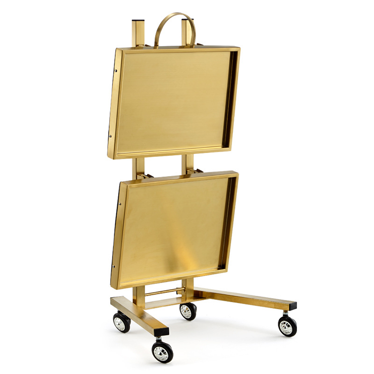 Stainless steel beauty salon trolley hair cutting and receiving folding trolley hair salon hairdressing beauty salon trolley
