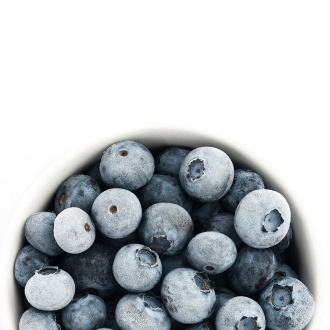 IQF frozen organic and conventional blueberries