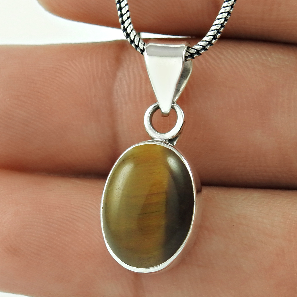 Tiger eye pendant 925 silver jewelry sterling silver pendant factory direct sale wholesale silver jewelry