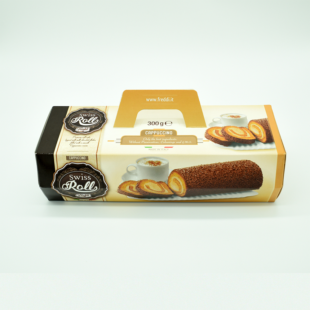 High quality Made in Italy Soft Roll SWISS ROLL cappuccino 300g as an informal gift