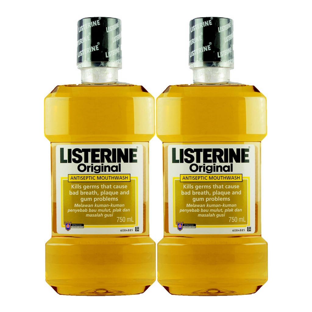 Лидер продаж, стирка для рта с аутентичным ароматом, уход за полостью рта, Listerine, оригинальная упаковка из 2 бутылок 750 мл