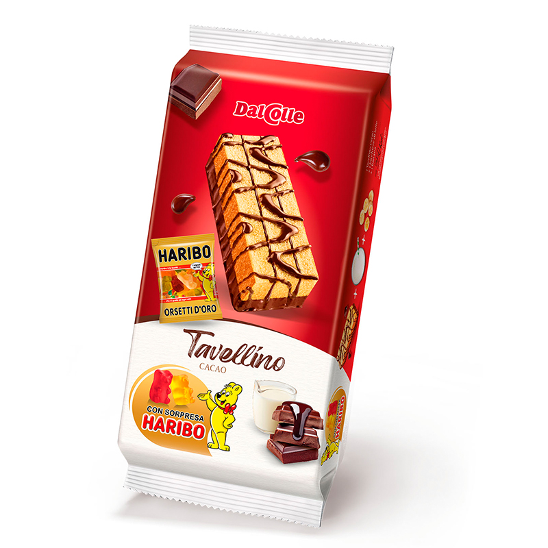 Best quality Italian sponge cakes Tavellino + Harib. 187gr ready all year round Everyday Line 18pcs*case