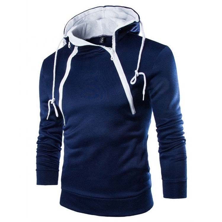 men winter slim hoodie live fit sleeve hoodie