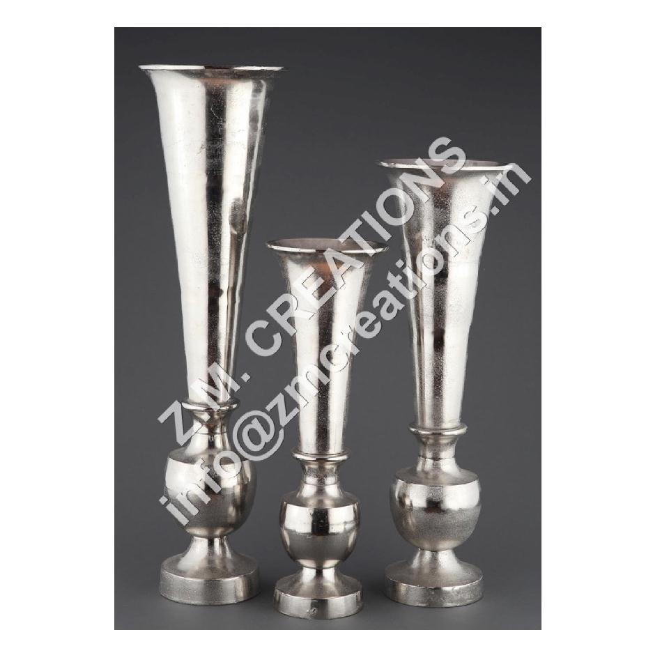 Metal Silver Flower Vase