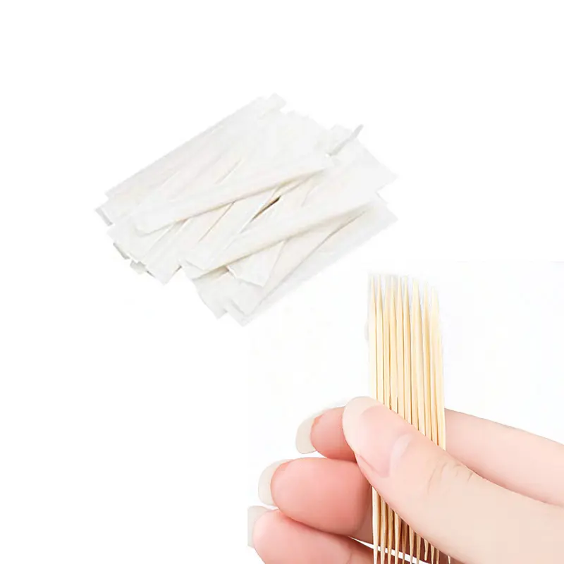 Individually Wrapped Flavored Toothpicks Disposable Bamboo Super Toothpicks