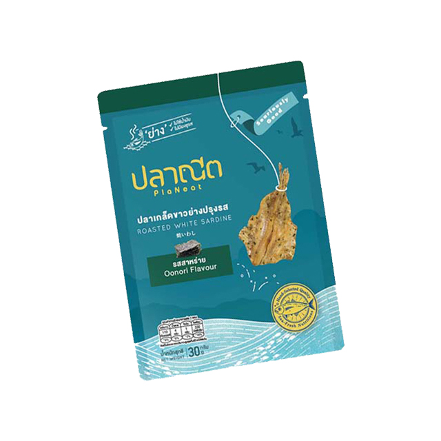 High Quality Seafood Snack Roasted Seasoned White Sardine Fish Snack Aonori Flavour with HACCP GMP Certified