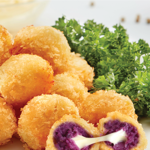 Breaded сладкий картофель сырный шар со специальным вкусом