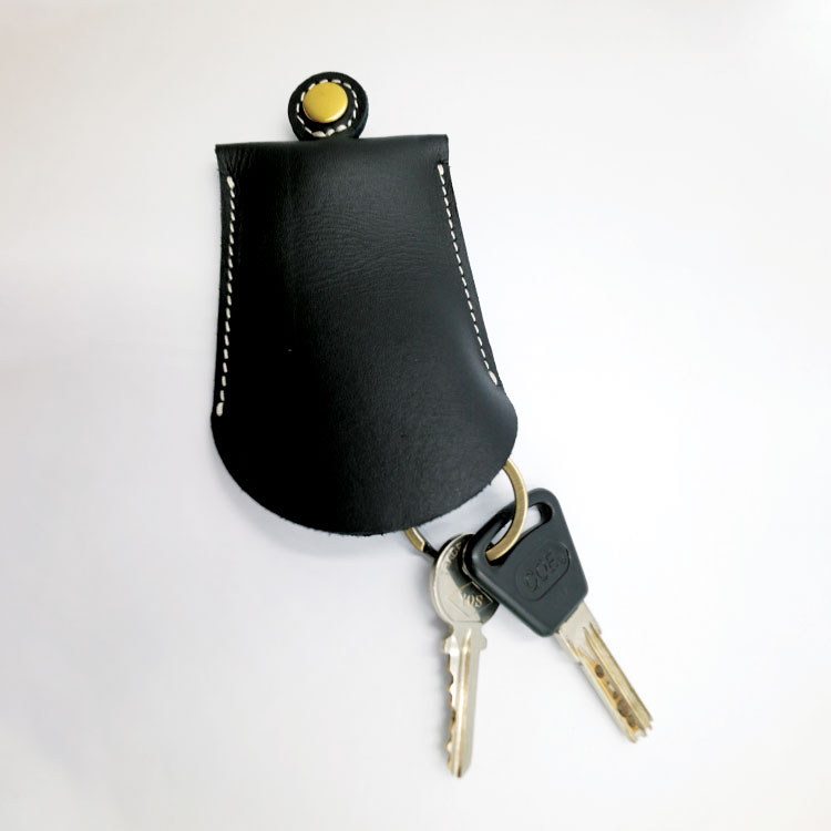 Solid color 100% real leather high quality car key case cover