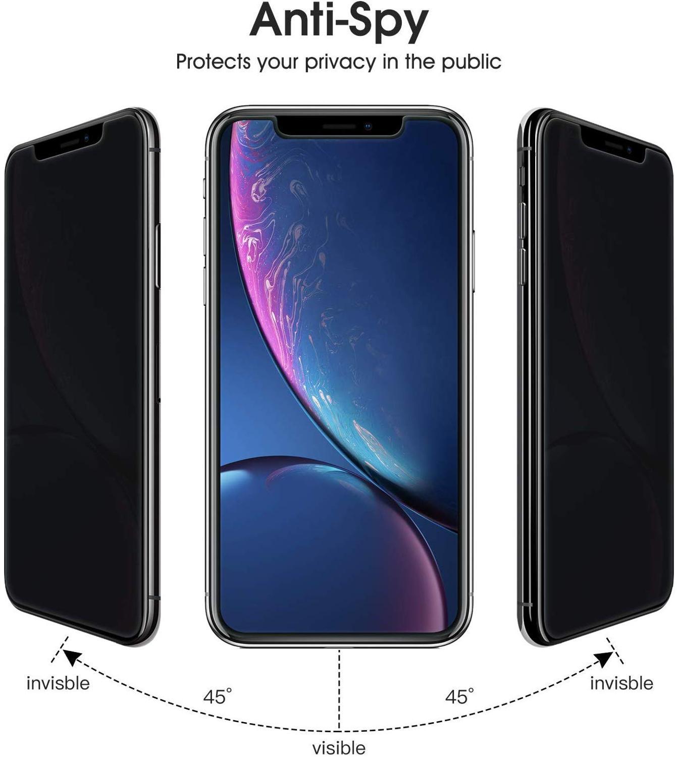Двойная прочная 9H 2.5D антишпионская Защитная пленка для экрана для IPhone 12 11 XS X