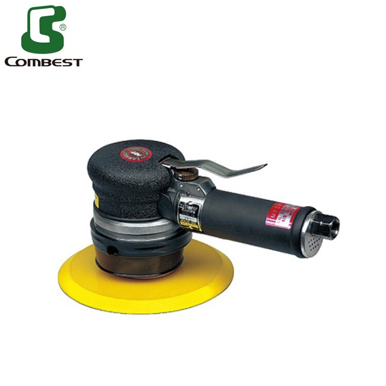 pneumatic 6" dual action air angle random orbital sander kit