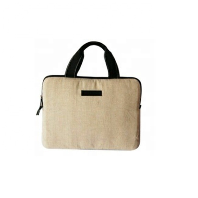 Best Quality Jute Conference Promotional 100% Eco-Friendly Jute Messenger Office Bag for men women with durable handle