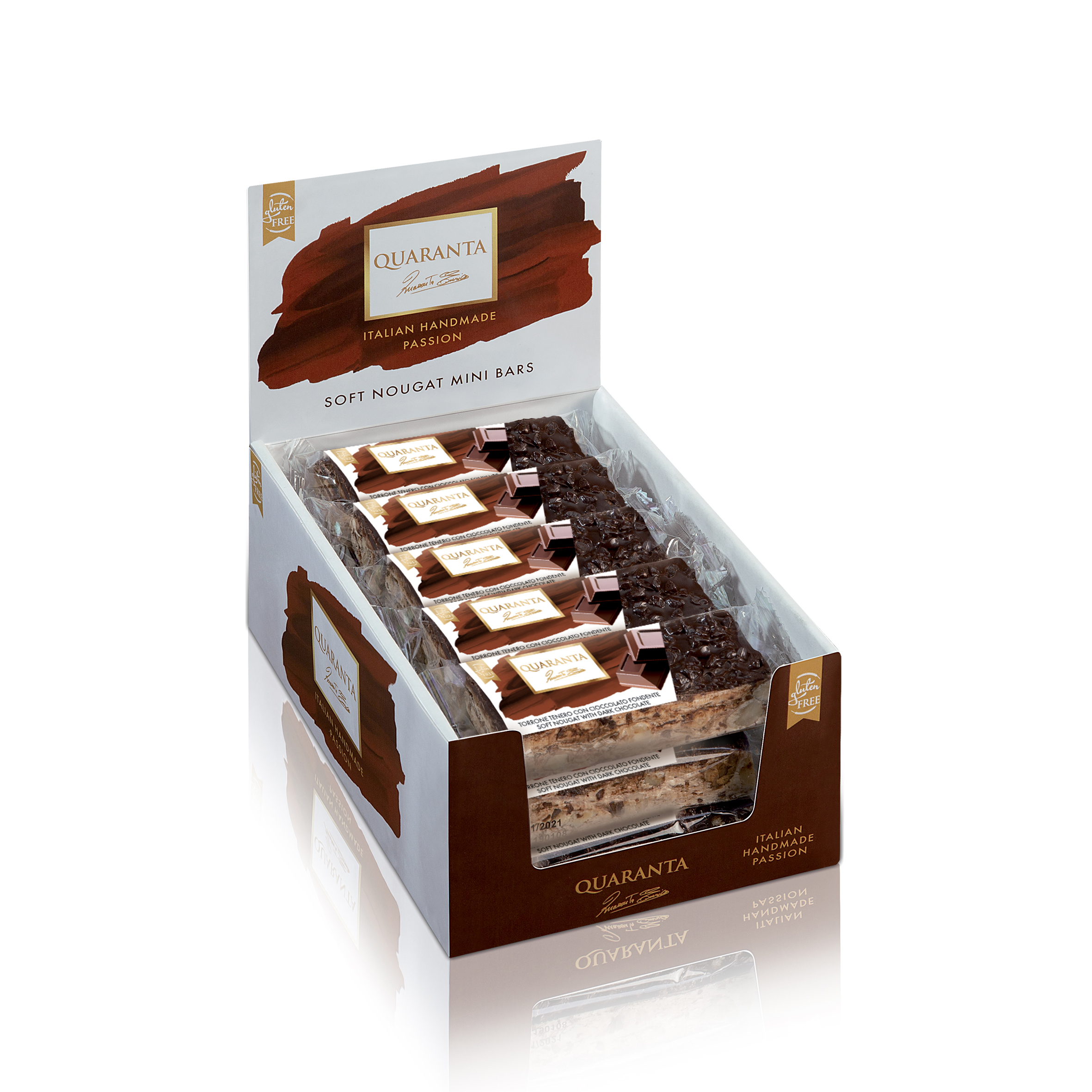 Monoflavor мягкий Nougat мини бруски 50 г x 15 шт. дисплей-Горький шоколад