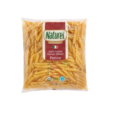 High Protein Health Foods Low Fat Sodium Free Grain Products 100% Italian Durum Wheat Tubular Organic Penne Pasta Bag 500g