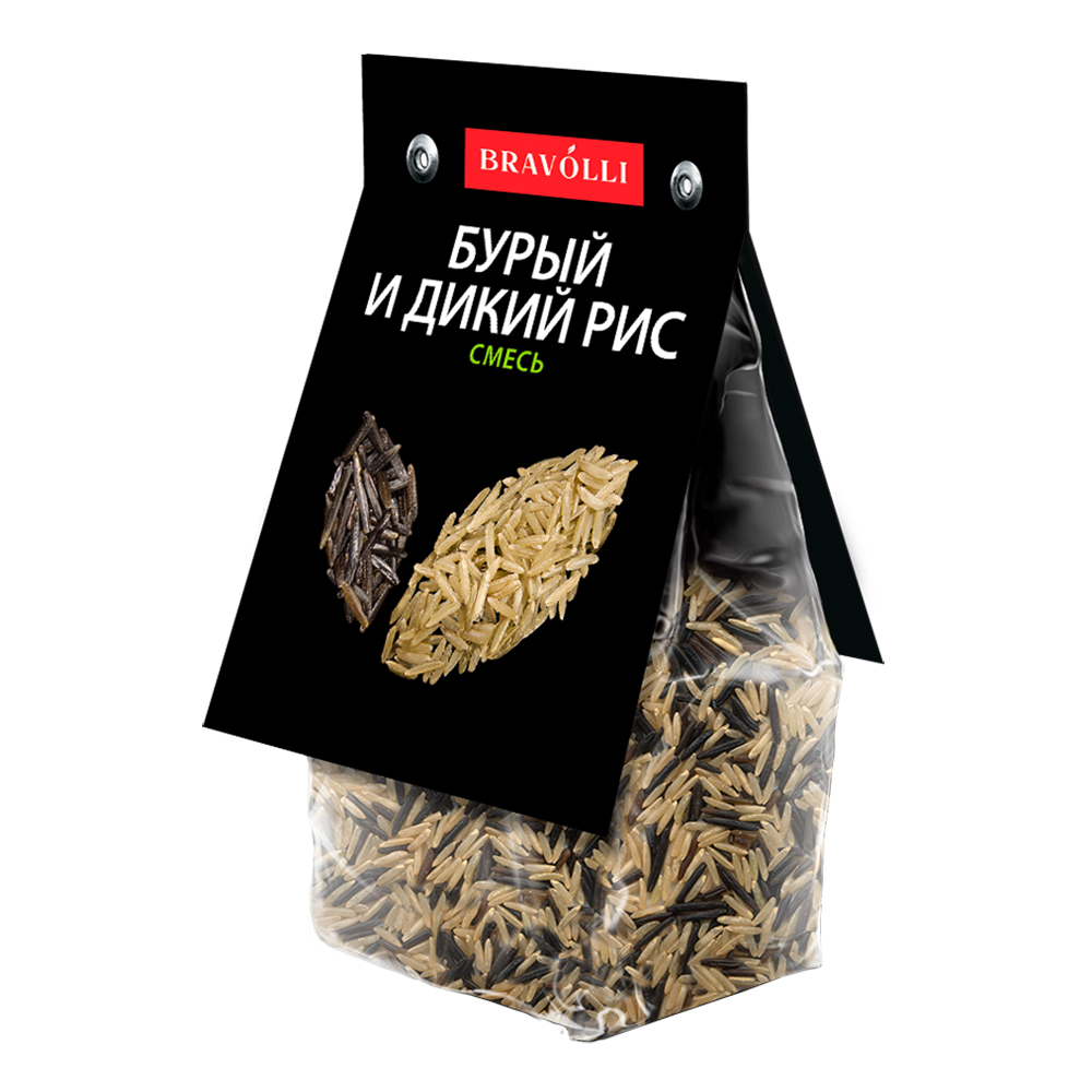 Смесь коричневого и дикого риса 350 г в упаковке, продукты питания и напитки