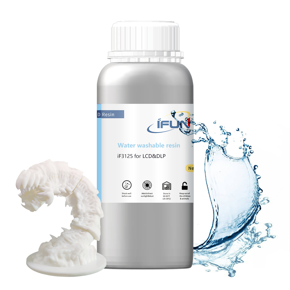 New arrival IFun#3125 Water washable,no IPA needed resina for LCD SLA 3D Printers as resin craft gifts and dedicated souvenirs