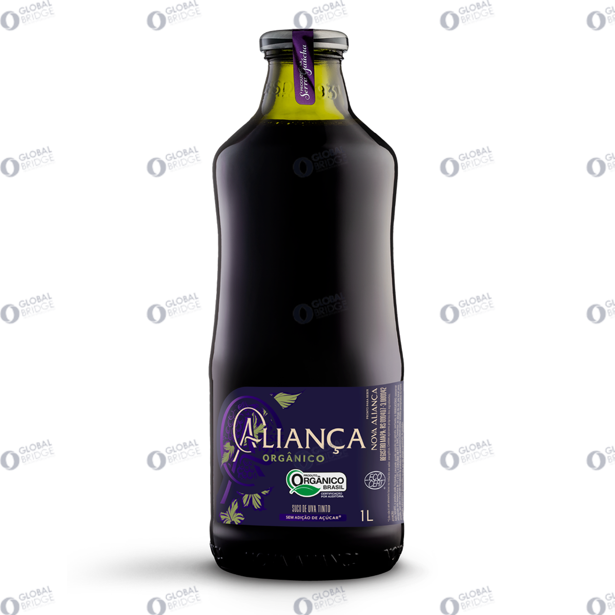Органический виноградный сок, красный Alianca, 1 л, бутылка, сделанная в Бразилии, без сахара, напитки, добавлены чистые сертифицированные соки для безалкогольных напитков, бутылки
