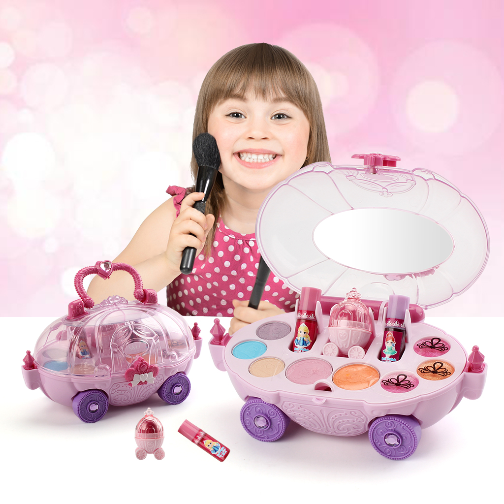 Детская мини-косметичка S22739 в виде каретки, игрушки-стволы, красивый игровой набор для маленькой девочки, развивающие игрушки, безопасные и токсичные бесплатно